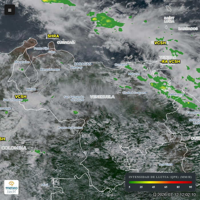 Mapa satelital de Venezuela en vivo